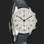 IWC Portuguese Chronograph IW371605 (2024) - Silver dial 41 mm Steel case (4/8)