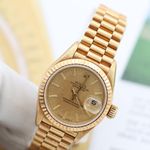 Rolex Lady-Datejust 69178 (Unknown (random serial)) - Champagne dial 26 mm Yellow Gold case (1/8)