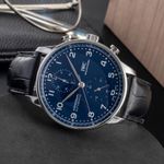 IWC Portuguese Chronograph IW371601 (Unknown (random serial)) - Blue dial 41 mm Steel case (2/8)