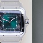 Cartier Santos WSSA0062 (2025) - Green dial 40 mm Steel case (5/8)