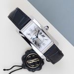 Cartier Tank Américaine WSTA0017 (2019) - Wit wijzerplaat 42mm Staal (1/8)