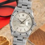 Rolex Oyster Perpetual Date 15010 (1988) - Silver dial 34 mm Steel case (3/8)