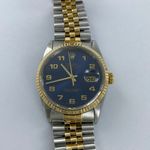 Rolex Datejust 36 - (Unknown (random serial)) - Blue dial 36 mm Gold/Steel case (5/6)