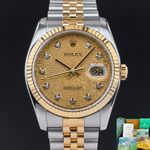 Rolex Datejust 36 116233 (2004) - Champagne wijzerplaat 36mm Goud/Staal (1/8)