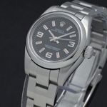 Rolex Oyster Perpetual 26 176200 (2010) - Zwart wijzerplaat 26mm Staal (7/7)