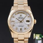 Rolex Day-Date 36 118238 (2004) - Silver dial 36 mm Yellow Gold case (1/8)
