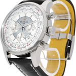 Breitling Transocean Chronograph Unitime AB0510U0/A732 (2022) - White dial 46 mm Steel case (3/5)
