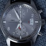 IWC Pilot Spitfire Chronograph IW387809 (2016) - Silver dial 43 mm Steel case (7/8)