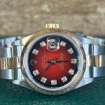 Rolex Lady-Datejust 69163 (1996) - Champagne wijzerplaat 26mm Goud/Staal (1/5)