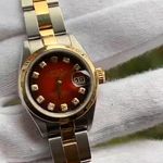 Rolex Lady-Datejust 69163 (1996) - Champagne wijzerplaat 26mm Goud/Staal (4/5)