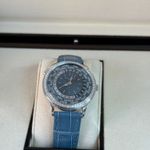Patek Philippe World Time 7130G-016 (2023) - Blauw wijzerplaat 36mm Witgoud (8/8)