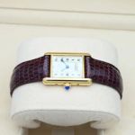 Cartier Tank Vermeil 366001 (Onbekend (willekeurig serienummer)) - Wit wijzerplaat 20mm Zilver (4/8)