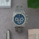 Audemars Piguet Royal Oak Chronograph 26300ST.OO.1110ST.07 (2011) - Blauw wijzerplaat 39mm Staal (4/8)