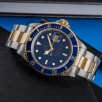 Rolex Submariner Date 16613 (1991) - Blue dial 40 mm Gold/Steel case (2/8)