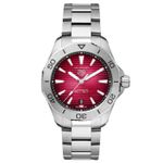 TAG Heuer Aquaracer WBP2114.BA0627 (2023) - Rood wijzerplaat 40mm Staal (1/1)