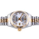 Rolex Lady-Datejust 69173 (1991) - Silver dial 26 mm Gold/Steel case (6/8)