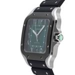 Cartier Santos WSSA0055 (2024) - Green dial 40 mm Steel case (6/8)
