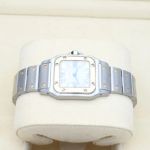 Cartier Santos Galbée 1567 (2022) - Wit wijzerplaat 24mm Goud/Staal (3/8)