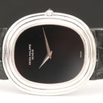 Patek Philippe Golden Ellipse 3634 (1975) - Blue dial 33 mm Yellow Gold case (4/8)