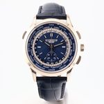 Patek Philippe World Time Chronograph 5930G-010 (2022) - Blauw wijzerplaat 39mm Witgoud (1/8)