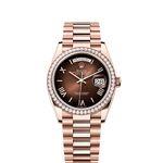 Rolex Day-Date 36 128345RBR (2025) - Bruin wijzerplaat 36mm Roségoud (1/1)
