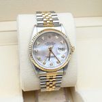 Rolex Datejust 36 16233 (2001) - Pearl dial 36 mm Gold/Steel case (6/8)