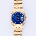 Rolex Datejust 1601 (1973) - Blue dial 36 mm Yellow Gold case (3/8)