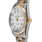 Rolex Oyster Perpetual Date 15223 (Unknown (random serial)) - White dial 34 mm Gold/Steel case (6/8)