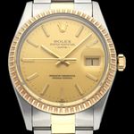Rolex Oyster Perpetual Date 15053 (1982) - Champagne dial 34 mm Gold/Steel case (1/7)