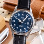 IWC Pilot Mark IW327004 (Onbekend (willekeurig serienummer)) - Blauw wijzerplaat 40mm Staal (3/8)