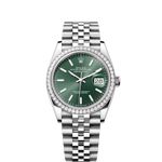 Rolex Datejust 36 126284RBR (2024) - Groen wijzerplaat 36mm Staal (1/8)