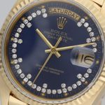 Rolex Day-Date 36 18038 (1981) - Blue dial 36 mm Yellow Gold case (3/8)