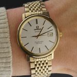 Omega Seamaster 196.0075 (1976) - White dial 35 mm Gold/Steel case (2/8)