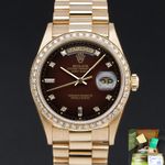 Rolex Day-Date 36 18048 (1986) - Bruin wijzerplaat 36mm Geelgoud (1/8)