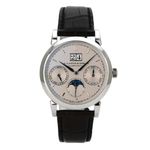 A. Lange & Söhne Saxonia 330.025 (2013) - Zilver wijzerplaat 39mm Platina (2/8)