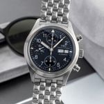 IWC Pilot Chronograph IW370605 (2000) - Zwart wijzerplaat 39mm Staal (3/8)