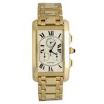 Cartier Tank Américaine 1730 (1999) - White dial 26 mm Yellow Gold case (2/7)