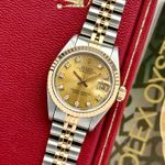 Rolex Lady-Datejust 69173 (1990) - Gold dial 26 mm Gold/Steel case (1/8)