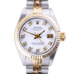 Rolex Lady-Datejust 69173 (1990) - White dial 26 mm Gold/Steel case (3/8)