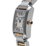 Cartier Tank Française W51007Q4 (2000) - Silver dial 25 mm Gold/Steel case (6/8)