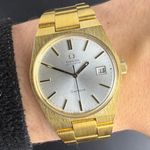 Omega Genève 166.099 (1971) - White dial 35 mm Gold/Steel case (2/8)
