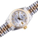 Rolex Lady-Datejust 69173 (1986) - Silver dial 26 mm Gold/Steel case (1/8)