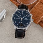 IWC Portuguese Chronograph IW371447 (Onbekend (willekeurig serienummer)) - Zwart wijzerplaat 41mm Staal (1/8)