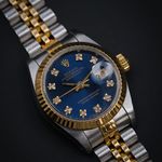 Rolex Lady-Datejust 69173 (1991) - Blauw wijzerplaat 26mm Goud/Staal (1/3)