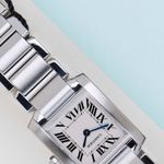 Cartier Tank Française SM W51008Q3 (2001) - White dial 20 mm Steel case (4/8)