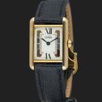 Cartier Tank Vermeil 5057001 (Unknown (random serial)) - White dial 20 mm Silver case (1/8)
