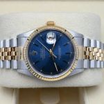 Rolex Datejust 36 16233 (1998) - Blue dial 36 mm Gold/Steel case (5/6)