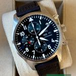 IWC Pilot Chronograph IW377709 (2017) - Zwart wijzerplaat 43mm Staal (1/7)