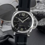 Panerai Luminor 1950 3 Days GMT Automatic PAM00535 (Onbekend (willekeurig serienummer)) - Zwart wijzerplaat 42mm Staal (1/8)