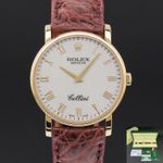 Rolex Cellini Time 5115 (2012) - Silver dial 32 mm Yellow Gold case (1/8)